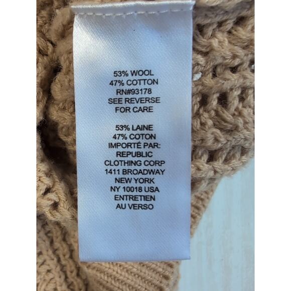 Elie Tahari Women’s V-Neck Button Front Cardigan Sweater Beige L – Long Sleeve K - Picture 12 of 13